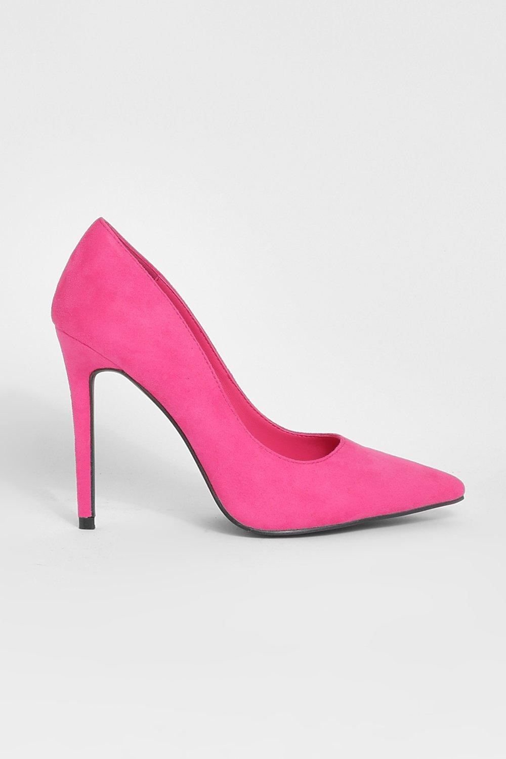 Bright pink wide fit shoes best sale